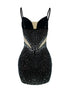 Rare Cut Rhinestone Mesh Mini Dress DRESS EDGE